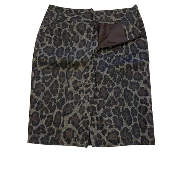 Rafaella Women's Leopard Print Skirt Knee Length Size 8 - Picture 2 of 5